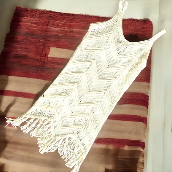 Macrame Mini Tassel Beach Flapper Dress OS - Picture 6 of 10